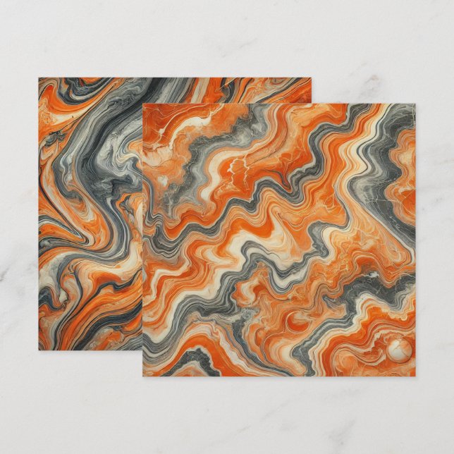 Invitation Imprimable Citrouille de marbre d'automne (Devant / Derrière)