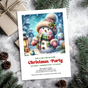 Invitation imprimable de bonhomme de neige de dess