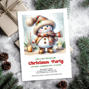 Invitation imprimable d'un bonhomme de neige charm