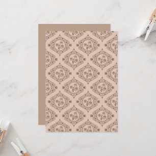 Invitation Imprimable Mocha Rococo Revival Mandala Retro Ogee