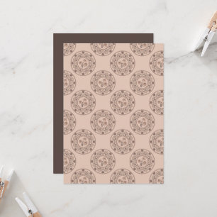 Invitation Imprimable Mocha Rococo Revival Polka Dot Mandala