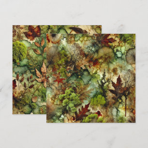 Invitation Imprimable Mossy Fall Forest - Scrapbook Encre d'a