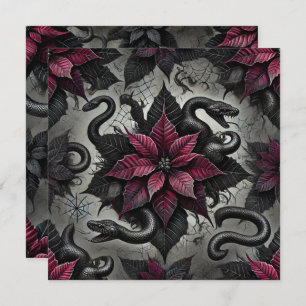 Invitation Imprimable Poinséttia Blooms Scrapbook