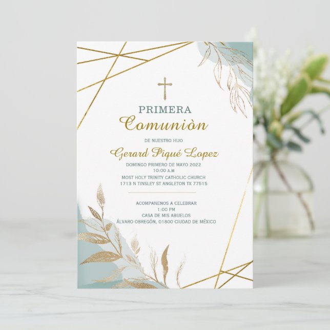 Invitation imprimable pour première communion (Debout devant)