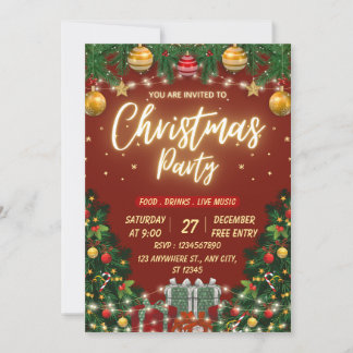 Invitation imprimable pour une soirée de Noël goth