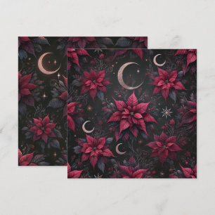 Invitation Imprimable Witchable Dark Moon Poinsettia