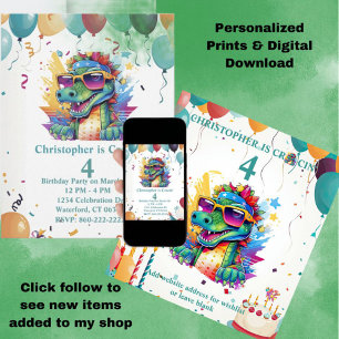 Invitation Imprimantes personnalisées et télécharger Crocodil