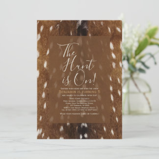 Invitation Imprimée de Peau de Cerf