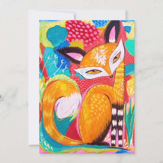 Invitation Imprimerie Mini-Art Cheeky Fox (Devant)