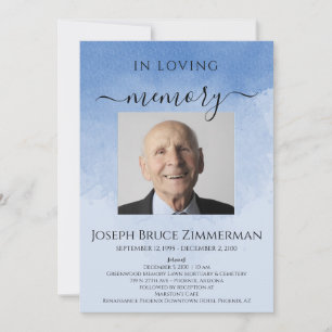 Invitation In Love Memory Funeral Memorial Service Photo