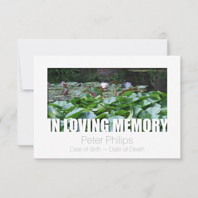 Invitation In Loving Memory Modèle 12 Célébration de la vie (Devant)