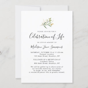 Invitation In Loving Memory Photo Célébration des funérailles