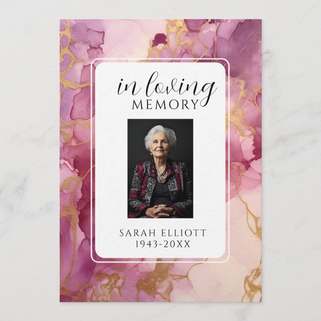 Invitation In Loving Memory with Photo | Personal (Devant)