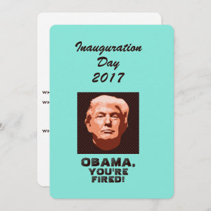 Invitation Inauguration de Trump 2017 personnalisée