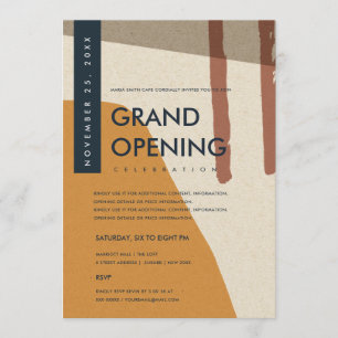 INVITATION INAUGURATION GRANDIOSE ART ABSTRAIT MODERNE ROUILL