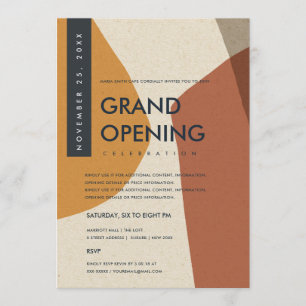 INVITATION INAUGURATION GRANDIOSE DE L'ART ABSTRAIT MODERNE R