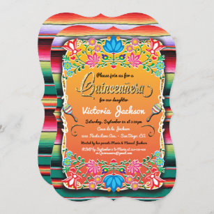 Invitation Inaugurations mexicaines de la Fiesta Quinceañera