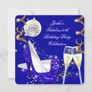 Invitation Incroyable 50ème Anniversaire Talon Haut Paillette