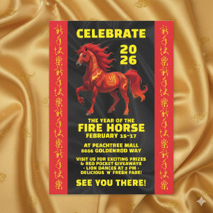 Invitation Incroyable année chinoise du Cheval de Feu 2026