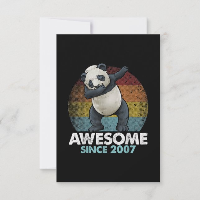 Invitation Incroyable depuis 2007 Panda qui fait le dab pour  (Devant)