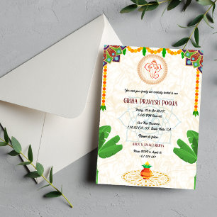Invitation Inde Hindu Houseréchauffe Griha Pravesh