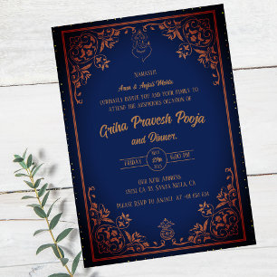 Invitation Inde Hindu Houseréchauffe Griha Pravesh