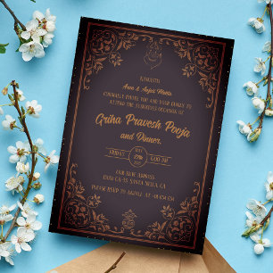 Invitation Inde Hindu Houseréchauffe Griha Pravesh