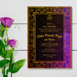 Invitation Inde Hindu Houseréchauffe Griha Pravesh