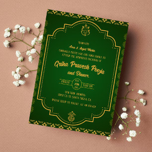 Invitation Inde Hindu Houseréchauffe Griha Pravesh
