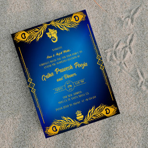 Invitation Inde Hindu Houseréchauffe Griha Pravesh