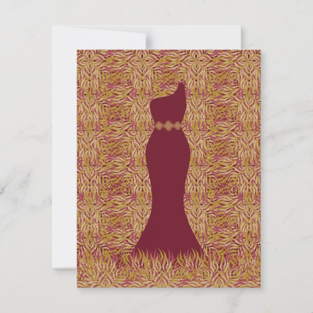 Invitation Indian elegant floral gold (Devant)