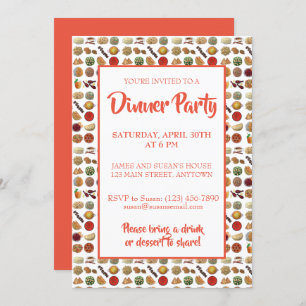 Invitation Indian Foods Cuisine indienne Diner Party