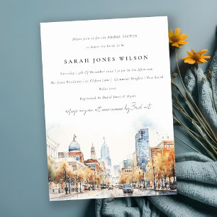 Invitation Indianapolis Indiana Paysage Enterrement de Vie de