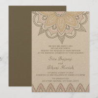 Indien Mehndi Hindu Élégant Mariage Kraft élégant