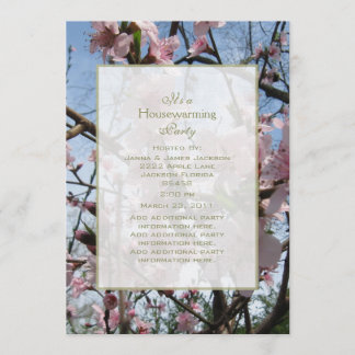 Invitation indienne de partie de fleur de pêche