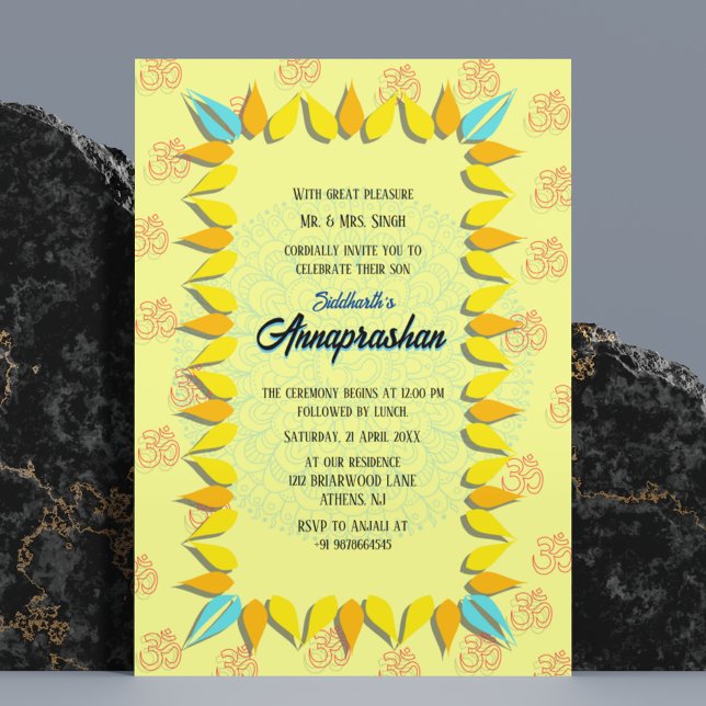 Invitation indienne du premier riz "Annaprashan" (Créateur téléchargé)