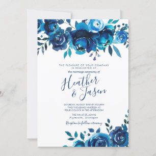 Invitation Indigo Mood Floral Mariage