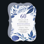 Invitation Indigo Navy Blue Leaf Floral 60e anniversaire Invi<br><div class="desc">Indigo Navy Blue Leaf Floral 60e anniversaire Invitation Voir la collection correspondante à Niche et niche Store</div>