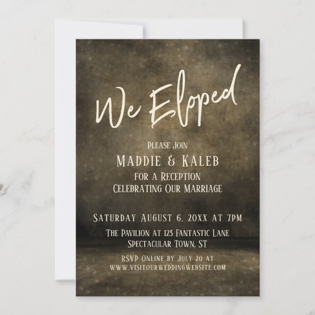 Invitation Industrielle Nous Avons Été Mariage Réception Seul (Devant)