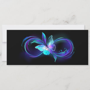 Invitation Infinité brillante avec papillon magique