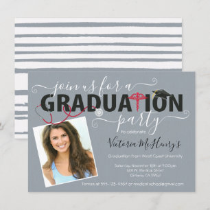 Invitation Infirmière ou médecin Médicale de la fête de la ph