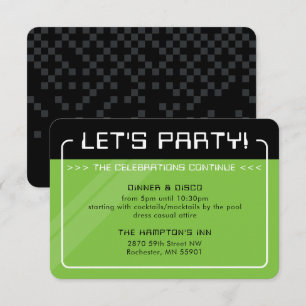 Invitation INFO DU PARTI INSCRIRE le joueur moderne noir vert