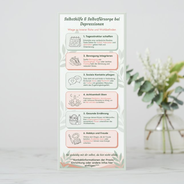 Invitation Infoblatt Depressionen für Klienten/Patienten (Debout devant)