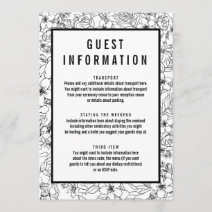 Invitation Infographie simple en noir et blanc pour les invit
