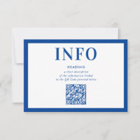 INFORMATION INSCRIRE le code QR bleu royal moderne
