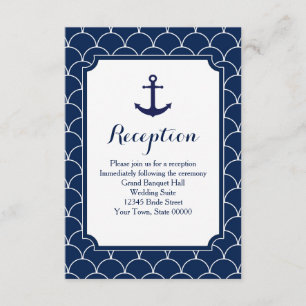 Invitation Informations de réception nautiques à motif de coq