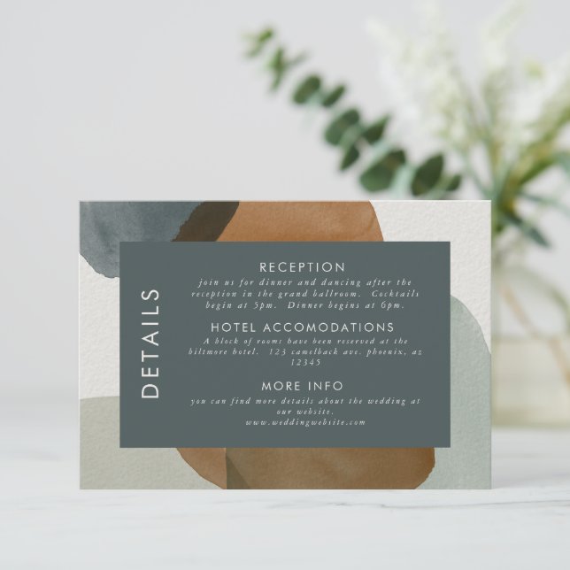 Invitation Informations pour les invités de mariage minimalis (Debout devant)