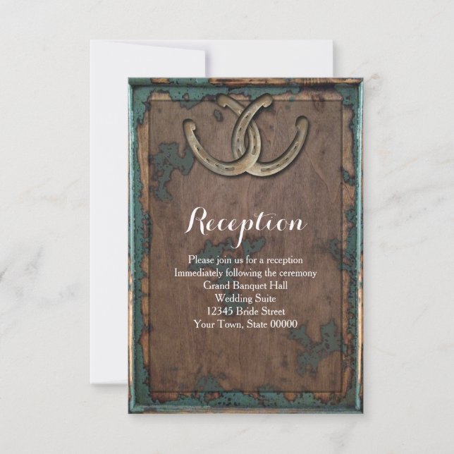 Invitation Informations sur la réception de mariage au fer à  (Devant)
