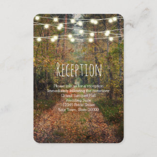 Invitation Informations sur la réception de mariage sur le ch