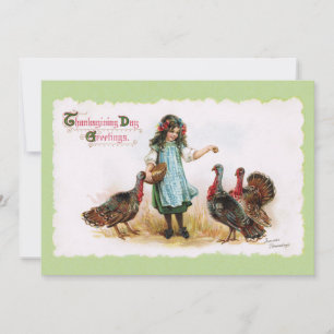 Invitation informelle de Thanksgiving Vintage